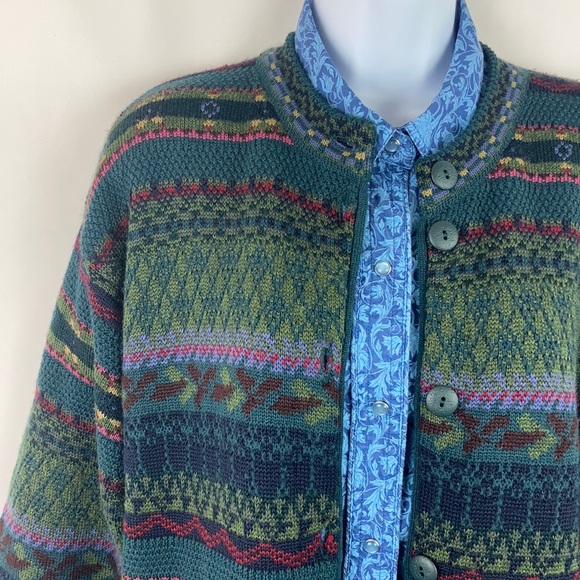 Vintage Sweaters - Vintage Oscar Haug Wool Blend Cardigan Sweater